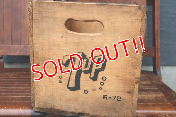 画像7: dp-260801-18 SEVEN UP 7 Up / 1970's Wood Crate Box