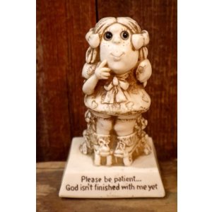 画像: ct-220901-15 RUSS BERRIE 1970's Message Doll "Please be patient..."