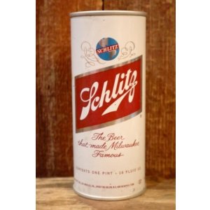 画像: dp-230101-42 Schlitz Beer 1960's 16 FL.OZ. CAN BANK