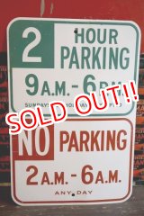 画像: dp-260801-23 1970's〜Road Sign "2 HOUR PARKING・NO PARKING" 