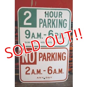 画像: dp-260801-23 1970's〜Road Sign "2 HOUR PARKING・NO PARKING" 