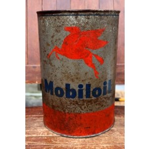 画像: dp-260901-46 Mobiloil 1950's-1960's 5 U.S. QUARTS CAN