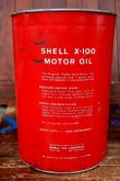画像4: dp-260901-50 SHELL 1960's X-100 MOTOR OIL 5 U.S. QUARTS CAN