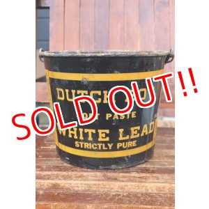 画像: dp-260901-24 NATIONAL LEAD COMPANY 1950's-1960's DUTCH BOY WHITE LEAD 50 LBS.NET BUCKET