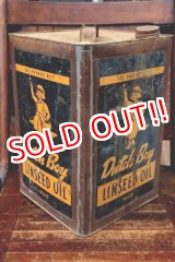 画像: dp-260901-22 NATIONAL LEAD COMPANY 1960's Dutch Boy LINSEED OIL 38 POUNDS CAN