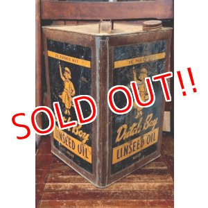 画像: dp-260901-22 NATIONAL LEAD COMPANY 1960's Dutch Boy LINSEED OIL 38 POUNDS CAN