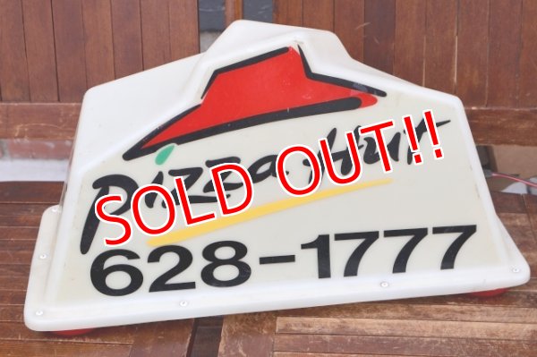 画像1: dp-260901-14 Pizza Hut 2000's Delivery Car Topper Sign