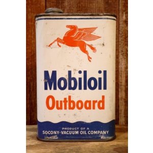 画像: dp-260901-67 Mobiloil Outboard 1940's-1950's ONE U.S. QUART CAN