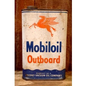 画像: dp-260901-68 Mobiloil Outboard 1940's-1950's ONE U.S. QUART CAN