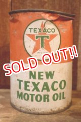 画像: ct-260901-89 TEXACO 1950's NEW TEXACO MOTOR OIL ONE U.S. QUART CAN