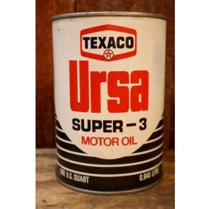 画像: ct-260901-90 TEXACO 1970's Ursa SUPER-3 MOTOR OIL ONE U.S. QUART CAN