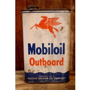 画像: dp-260901-68 Mobiloil Outboard 1940's-1950's ONE U.S. QUART CAN