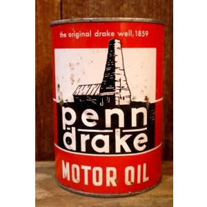 画像: ct-260902-06 PENNSYLVANIA REFINING COMPANY 1950's-1960's penn drake ONE U.S. QUART MOTOR OIL CAN