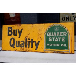 画像: 【※店頭ピックのみ】dp-260901-25 QUAKER STATE MOTOR OIL 1960's "Buy Quality" Metal Sign