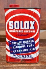 画像: dp-260902-21  U.S. INDUSTRIAL CHEMICALS CO. / SOLOX DENATURED ALCOHOL ONE U.S. PINT CAN