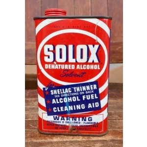 画像: dp-260902-21 U.S. INDUSTRIAL CHEMICALS CO. / SOLOX DENATURED ALCOHOL ONE U.S. PINT CAN