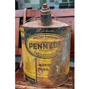 画像: dp-260901-35 PENNZOIL 1950's-1960's 5 U.S. GALLONS MOTOR OIL CAN