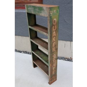 画像: dp-260901-15 QUAKER STATE MOTOR OIL 1950's ONE U.S. QUART CAN DISPLAY RACK