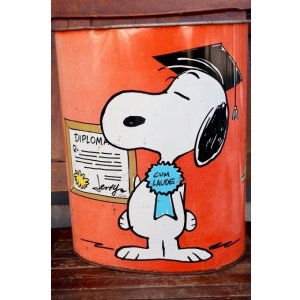 画像: ct-260901-05 Snoopy & Charlie Brown / CHEINCO 1970's Trash Can (Red)