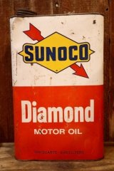 画像: dp-260902-05 SUNOCO 1960's-1970's Diamond MOTOR OIL TEN QUARTS CAN