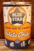 画像1: dp-261014-03 BLUE STAR Potato Chips 1960's ONE POUND CAN