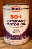 画像1: dp-260901-93 TEXACO 1970's 50-1 OUTBOARD MOTOR OIL ONE U.S. QUART CAN