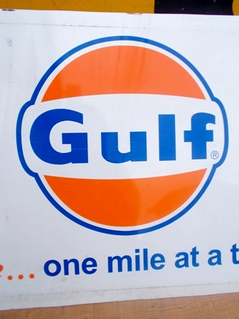 画像: dp-120805-01 Gulf / W-side metal sign