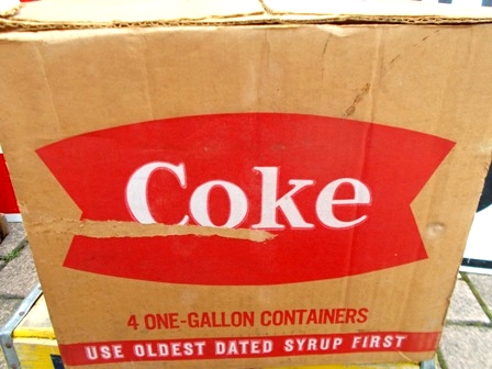 画像: dp-120523-03 Coca Cola / 50's-60's 1 Gallon soda fountain syrup Paper Box