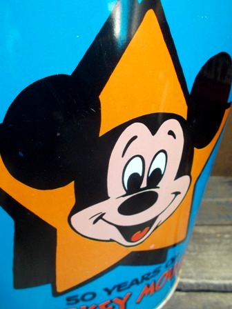 画像: ct-130511-31 Mickey Mouse / 50 yeas of Magic Tin Trash Box