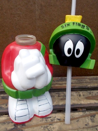 画像: ct-130512-09 Marvin the Martian / 90's Six Flags Plastic Bottle