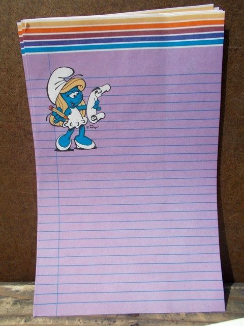 画像: ct-111026-82 Smurfette / 80's Smufy Notes