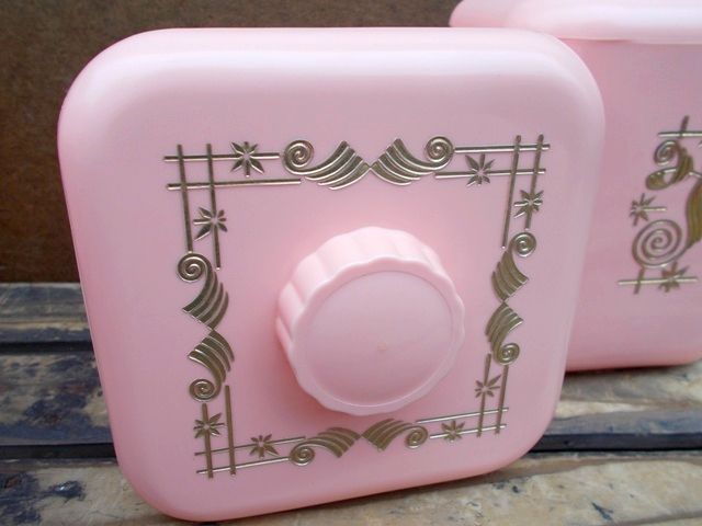 画像: kt-130703-01 Cols Plastic / 60's Pink Canister set
