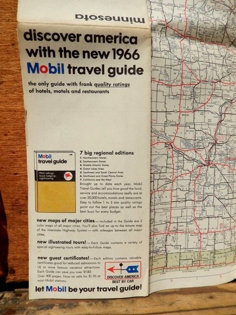 画像: ad-110803-04 Mobil / 60's Minnesota Road Map
