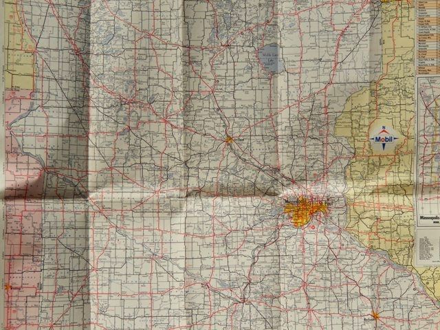 画像: ad-110803-04 Mobil / 60's Minnesota Road Map