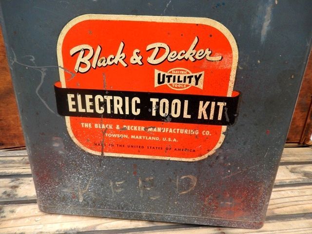 画像: dp-131001-05 Blacl & Decker / Vintage Electric Tool Kit metal box