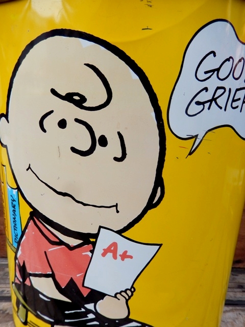 画像: ct-131101-02 Snoopy & Charlie Brown / CHEINCO 70's Trash box (Yellow)