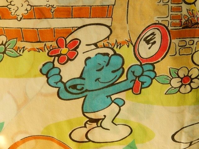 画像: ct-140415-13 Smurf / 80's Flat Sheet (Twin)