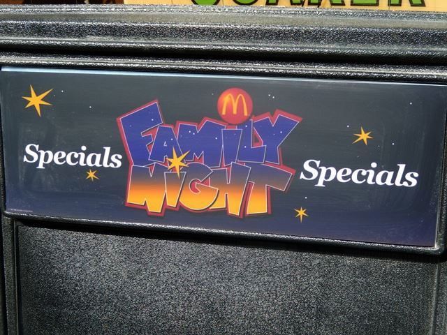 画像: dp-141001-06 McDonald's / 90's Family Night Menu board sign
