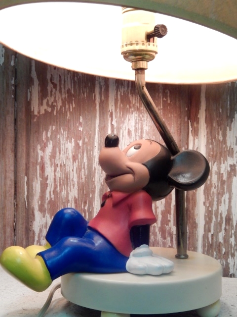 画像: ct-141028-01 Mickey Mouse / Dolly Toy 70's Nursery Lamp