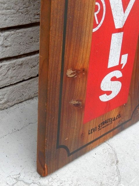 画像: dp-141201-02 Levi's / Red Tab Wood sign (as is)