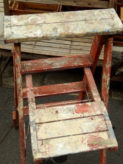画像: dp-150115-13 Vintage Wood Ladder
