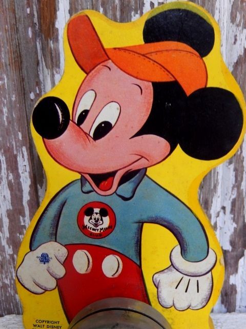 画像: ct-141216-24 Mickey Mouse / The Gong Bell 50's Push Toy