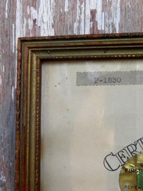 画像: dp-150302-04 TEXACO / 40's Certificare of First Aid Instructions Frame