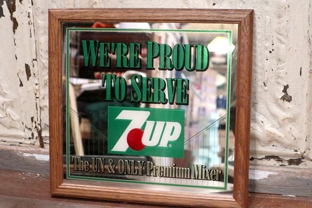 1980’s セブンアップ　パブミラー　看板　7up サイン fit=scale-down,w=1200