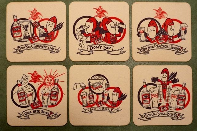 画像1: ct-200101-28 【PRICE DOWN!!】Budweiser / BUD MAN 1970's-1980's Coaster Set