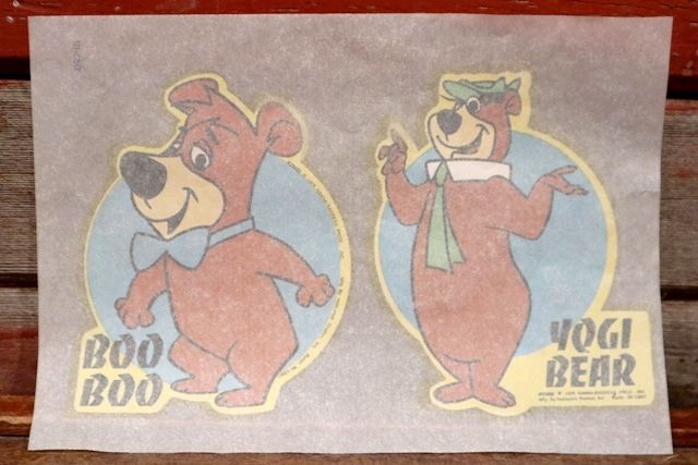 画像1: ct-201114-62 Yogi Bear & Boo Boo / 1976 Iron Transfer Sheet