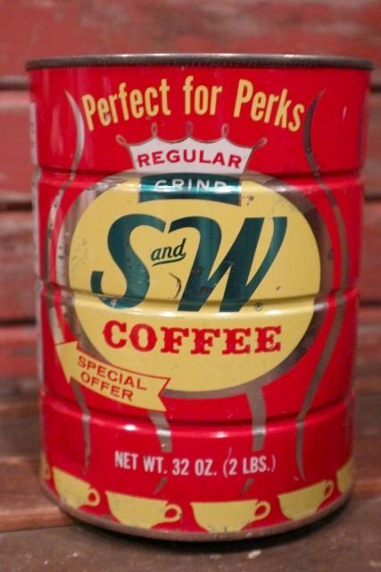 画像1: dp-210301-65 S and W COFFEE / Vintage Tin Can