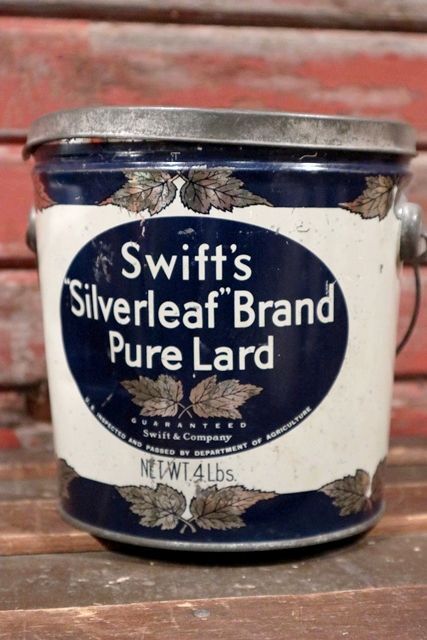 画像1: dp-210401-101 Swift's Silverleaf Brand Pure Lard / Vintage Tin Can