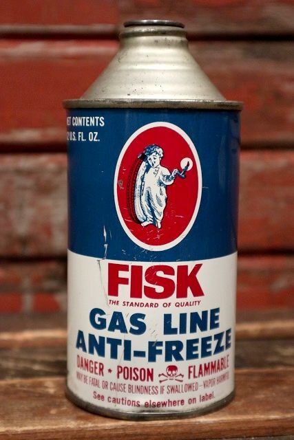画像1: dp-220301-90 FISK / GAS LINE ANTI-FREEZE 1950's Can