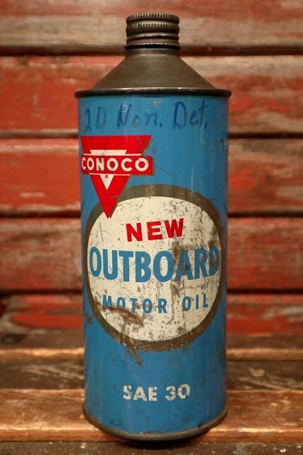 画像1: dp-220301-99 CONOCO / 1960's-1970's OUTBOARD MOTOR OIL Can